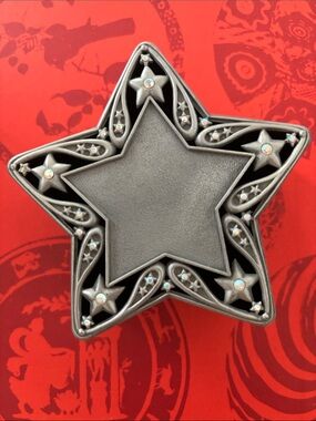 Swarovski Silver Star-Shaped Trinket Box with Crystal Accents